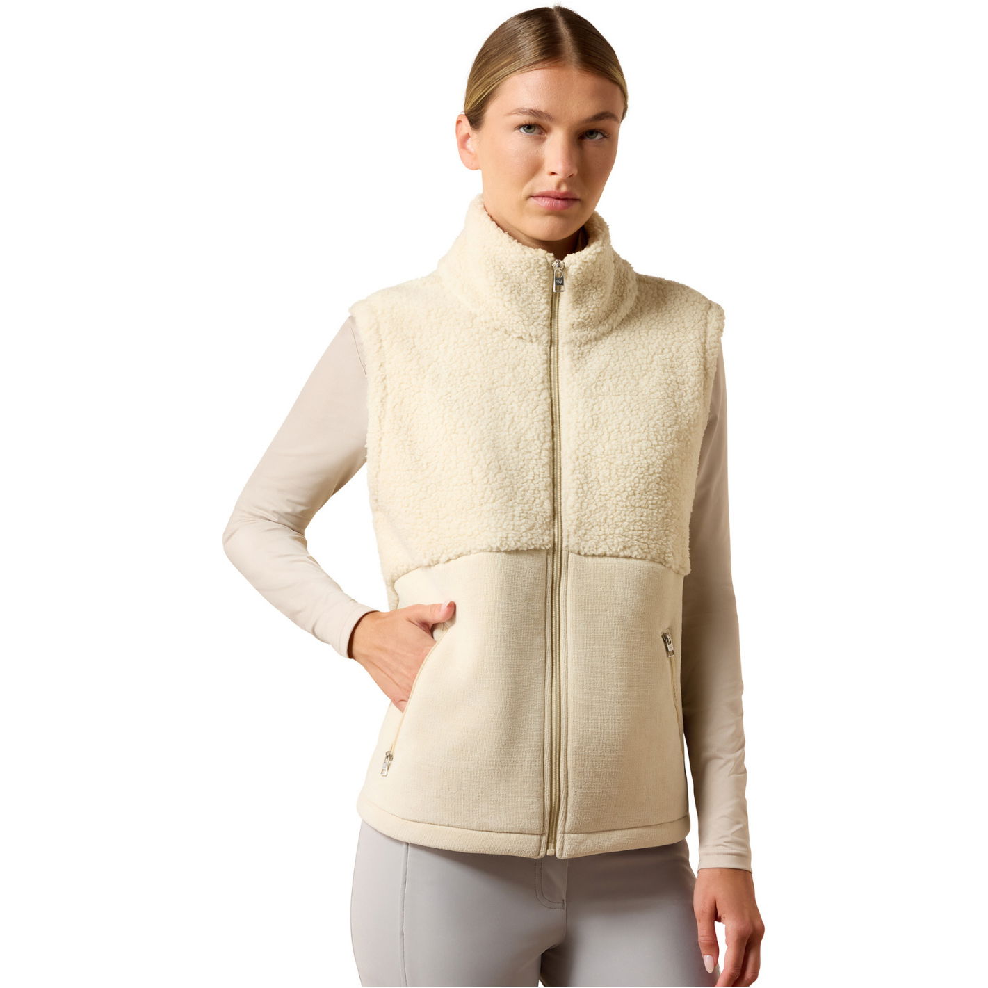 2026 Ariat Womens Laviolette Full Zip Vest 10079131 - Almond Milk